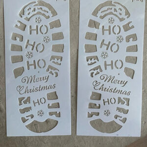 Brand new fun Christmas Santa boot stencil-2 piece ONLY 6 SETS AVAILABLE